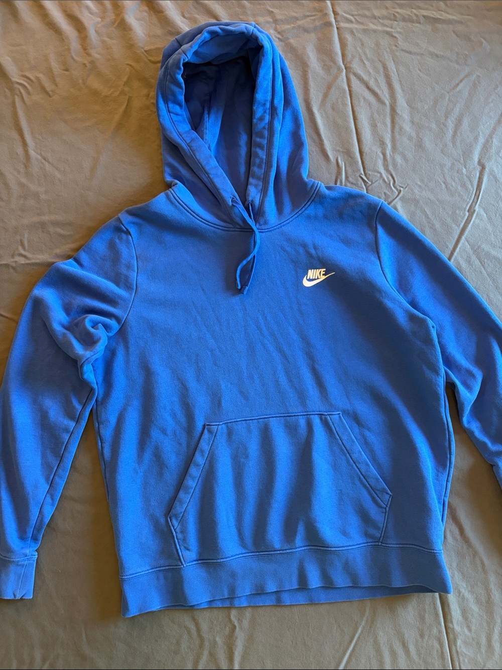Nike Royal Blue Pullover Hoodie with Chest Swoosh